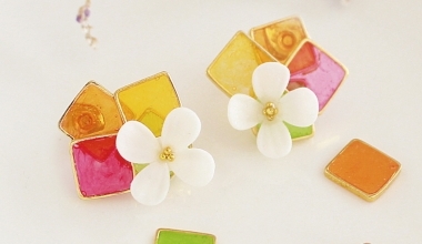 樹脂黏土手作課E ｜DIY工藝｜手作飾品｜滴膠應用｜日本老師｜hanah老師｜耳環｜MODENA黏土｜PADICO滴膠｜教學影片