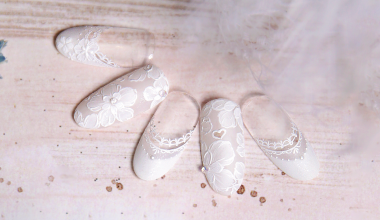 柔美蕾絲小禮服 ｜專業美甲｜沙龍應用｜NLT教學部｜蕾絲｜教學影片