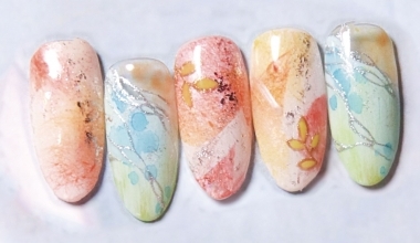 手繪水波紋 ｜專業美甲｜沙龍應用｜NLT教學部｜暈染｜傳統工藝｜螺鈿｜素材應用｜教學影片