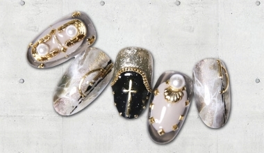 金礦石紋 ｜專業美甲｜沙龍應用｜台灣老師｜暈染｜Helen｜金礦石｜教學影片