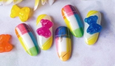 夏日繽紛透彩格紋｜美甲｜凝膠｜專業美甲｜教學分享｜教學影片