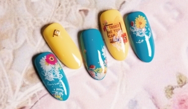 花束與蕾絲剪貼 ｜專業美甲｜沙龍應用｜NLT教學部｜異素材｜貼紙｜蕾絲｜花｜教學影片