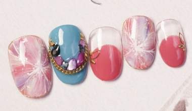 Floral chiffon ｜專業美甲｜沙龍應用｜台灣老師｜花｜Vicky｜教學影片