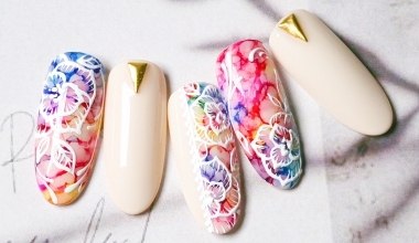 暈染刺繡玫瑰 ｜專業美甲｜沙龍應用｜NLT教學部｜花｜玫瑰｜暈染液｜教學影片