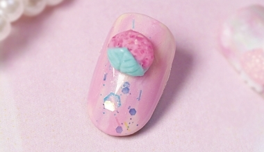 日式和菓子-凝膠粉雕(道明寺櫻餅) ｜專業美甲｜沙龍應用｜台灣老師｜粉雕｜Yumi｜和菓子｜教學影片