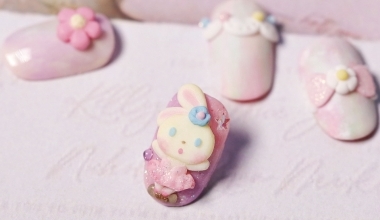 星光舞台上的可愛芭蕾兔 ｜專業美甲｜沙龍應用｜台灣老師｜粉雕｜Yumi｜動物｜兔子｜教學影片