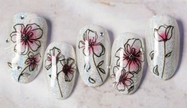 閃耀櫻花 ｜專業美甲｜沙龍應用｜台灣老師｜異素材｜菲菲｜貼紙｜教學