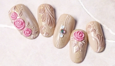 復古浮雕玫瑰 ｜專業美甲｜沙龍應用｜台灣老師｜花｜菲菲｜玫瑰｜教學