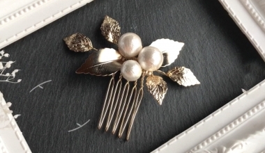 金葉果實髮叉 ｜DIY工藝｜手作飾品｜日本老師｜其他｜棉珍珠｜教學