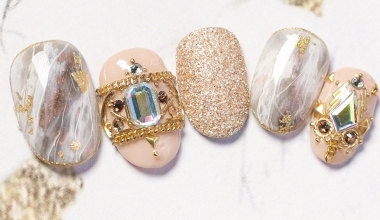 Marble Nails Art ｜專業美甲｜沙龍應用｜台灣老師｜石紋｜Vicky｜金箔｜教學