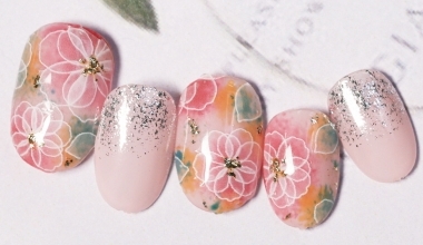 花朵貼紙應用和hana4戳戳筆應用 ｜專業美甲｜沙龍應用｜台灣老師｜花｜Kat｜貼紙｜教學