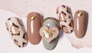 可愛豹紋立體愛心 ｜專業美甲｜沙龍應用｜台灣老師｜沙龍彩繪設計｜Ellie｜粉雕｜動物｜豹紋｜教學