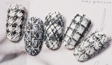 知性經典立體格紋 ｜專業美甲｜沙龍應用｜台灣老師｜Kelly｜毛呢｜教學