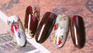 牆上的華麗 ｜專業美甲｜沙龍應用｜台灣老師｜花｜Nicole｜油畫感｜清水模｜教學