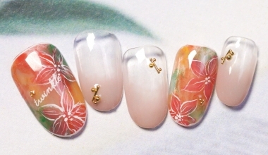 花漾韻染 ｜專業美甲｜沙龍應用｜台灣老師｜花｜Ping｜貼紙｜教學