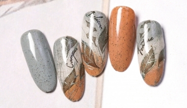 葉型半黑白貼紙應用 ｜專業美甲｜沙龍應用｜台灣老師｜Kat｜貼紙｜漸層｜教學