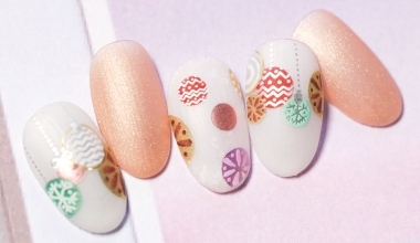 繽紛聖誕彩球 ｜DIY美甲｜台灣老師｜貼紙｜教學