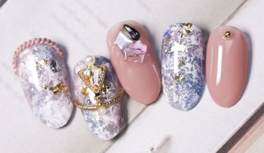 棉絮暈染 ｜專業美甲｜沙龍應用｜台灣老師｜暈染｜Ruru｜金箔｜教學