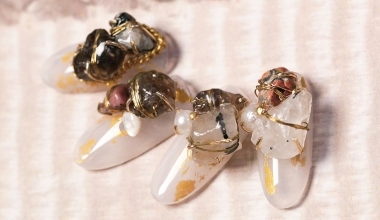 Presto鑲鑽凝膠應用-天然礦石組合 ｜專業美甲｜沙龍應用｜NLT教學部｜鑽飾｜教學