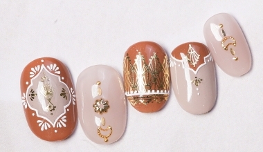 Aztec art摩洛哥磚花貼紙設計｜專業美甲｜沙龍應用｜台灣老師｜Vicky｜貼紙｜花磚｜教學