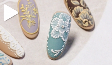 午後糖霜餅乾-蕾絲花 ｜專業美甲｜沙龍應用｜NLT教學部｜教學