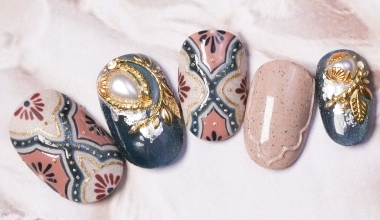 Morocco pattern ｜專業美甲｜沙龍應用｜台灣老師｜花磚｜Vicky｜奶油膠｜教學影片