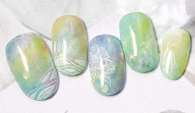 夏節 ｜專業美甲｜沙龍應用｜台灣老師｜Evie｜亮片｜花｜教學