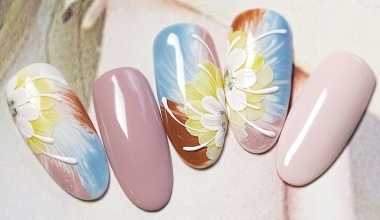 多層花卉 ｜專業美甲｜沙龍應用｜台灣老師｜花｜東東｜奶油膠｜京都石｜教學