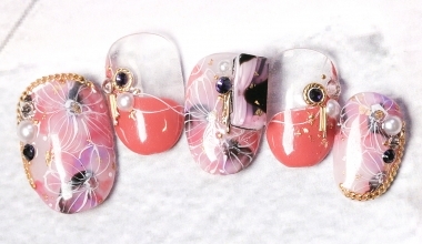 和風花服 ｜專業美甲｜沙龍應用｜台灣老師｜Ting｜金箔｜教學