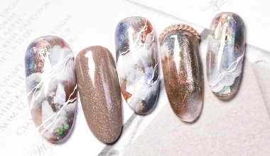 天河礦彩 ｜專業美甲｜沙龍應用｜台灣老師｜石紋｜Ruru｜貝殼片｜奶油膠｜教學