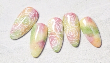 砂漠玫瑰 ｜專業美甲｜沙龍應用｜台灣老師｜花｜Ruru｜玫瑰｜暈染液｜彩繪粉｜教學