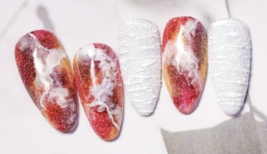 烈焰石紋 ｜專業美甲｜沙龍應用｜台灣老師｜石紋｜Ruru｜暈染液｜彩繪粉｜教學