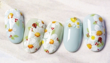 手繪童話森林 ｜專業美甲｜沙龍應用｜台灣老師｜Ruru｜貼紙｜小雛菊｜教學