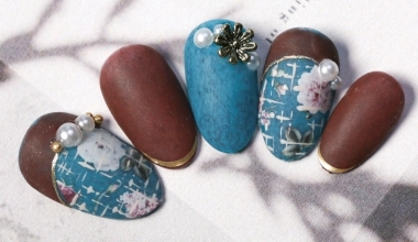 classic復古玫瑰紋路 ｜專業美甲｜沙龍應用｜台灣老師｜Kat｜玫瑰｜毛呢｜教學