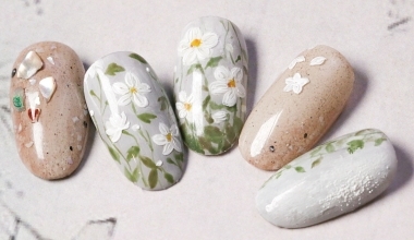 牆邊小花 ｜專業美甲｜沙龍應用｜台灣老師｜花｜Evie｜奶油膠｜教學