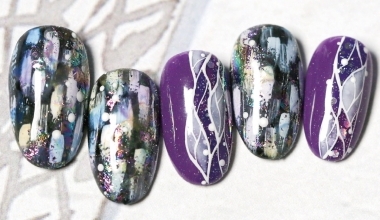 波光粼粼 ｜專業美甲｜沙龍應用｜台灣老師｜沙龍彩繪設計｜Kelly｜箔紙｜教學