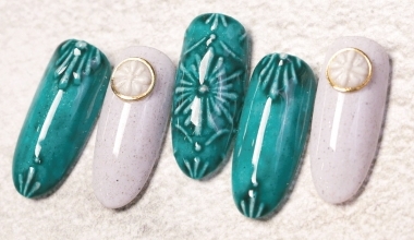 復古花磚浮雕 ｜專業美甲｜沙龍應用｜沙龍彩繪設計｜暈染｜Alashi｜教學