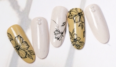 黑色印花 ｜專業美甲｜沙龍應用｜NLT教學部｜花｜Alashi｜教學