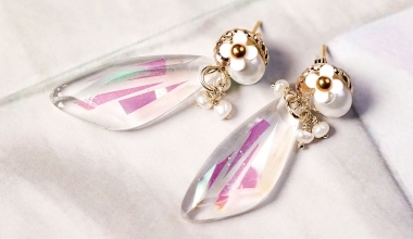 晶透極光垂墜耳環 ｜DIY工藝｜手作飾品｜NLT教學部｜滴膠應用｜mika｜箔紙｜造型設計｜PADICO｜教學