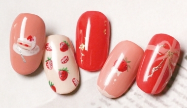 草莓季 ｜專業美甲｜沙龍應用｜台灣老師｜沙龍彩繪設計｜Evie｜甜點｜水果｜草莓｜教學影片