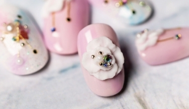 優雅花卉 ｜專業美甲｜沙龍應用｜台灣老師｜粉雕｜Yumi｜花｜珍珠｜水鑽｜教學