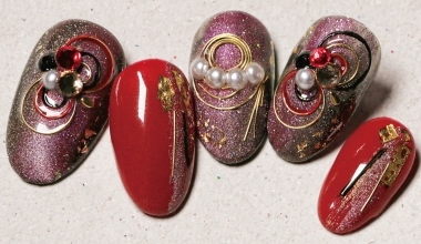 如意吉祥 ｜專業美甲｜沙龍應用｜台灣老師｜異素材｜菲菲｜金絲線｜和風｜教學