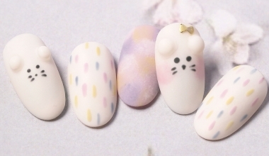 可愛小白鼠 ｜DIY美甲｜彩繪｜NLT教學部｜基礎彩繪｜子蒨｜動物｜老鼠｜教學