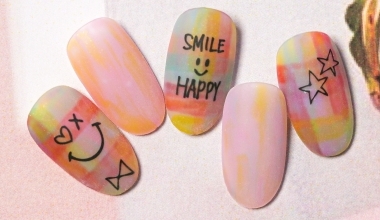 霧彩格紋 ｜DIY美甲｜彩繪｜NLT教學部｜格紋｜子蒨｜教學