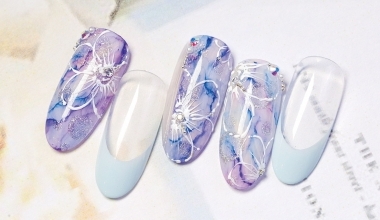 冰晶石紋花 ｜專業美甲｜沙龍應用｜台灣老師｜暈染液｜Alashi｜教學