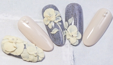 空靈浮雕花 ｜專業美甲｜沙龍應用｜NLT教學部｜粉雕｜Alashi｜教學