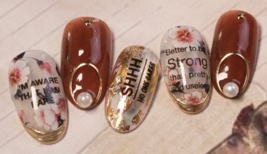 NO ONE 貼紙應用-層次設計 ｜專業美甲｜沙龍應用｜台灣老師｜異素材｜Helen｜貼紙｜鏡面粉｜教學