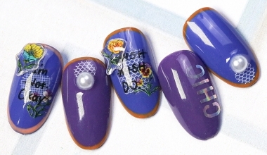 三色堇別針 ｜專業美甲｜沙龍應用｜台灣老師｜貼紙｜Kaka｜花｜教學