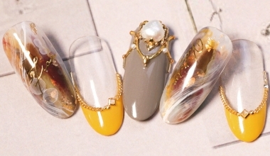 寶石琥珀 ｜專業美甲｜沙龍應用｜NLT教學部｜暈染｜Alashi｜教學