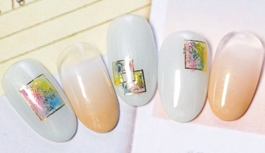 箔彩框框 ｜DIY美甲｜台灣老師｜異素材｜東東｜貼紙｜箔紙｜漸層｜教學